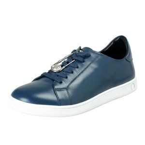 Versace Versus Men's Blue Leather Fashion Sneakers